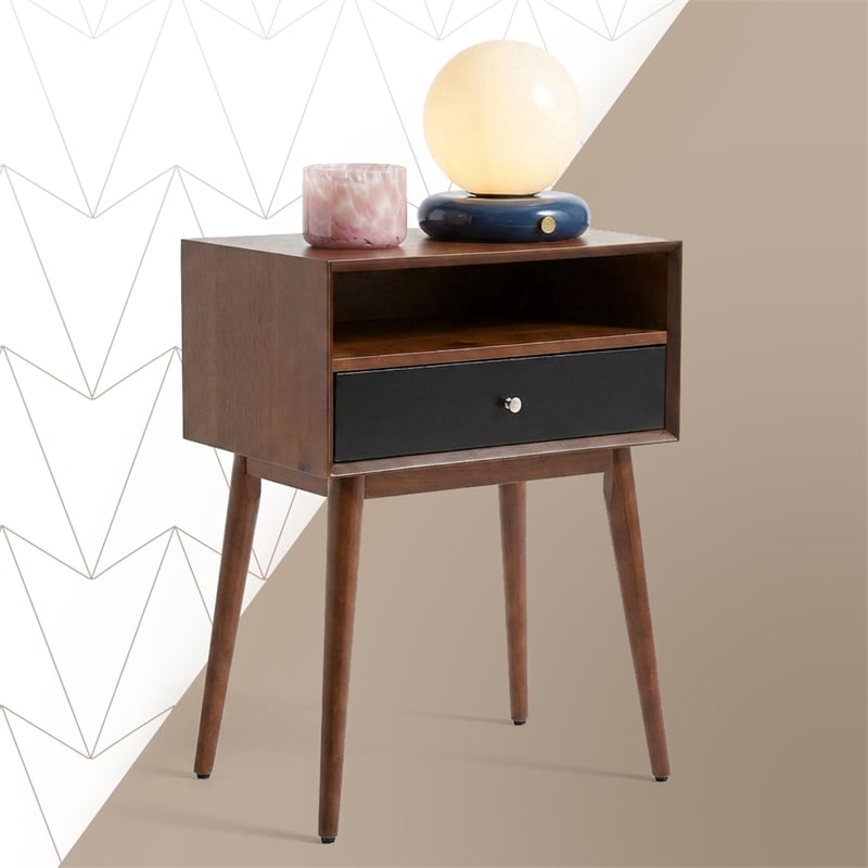 Adore Decor Brookline Side Table Walnut Brown