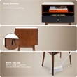Adore Decor Brookline Side Table Walnut Brown