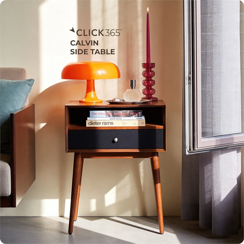 Adore Decor Brookline Side Table Walnut Brown