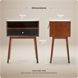 Adore Decor Brookline Side Table Walnut Brown