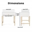 Adore Decor Jupiter Wood 1-Drawer Geometric Textured End Table in White/Gold