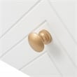 Adore Decor Jupiter Wood 1-Drawer Geometric Textured End Table in White/Gold