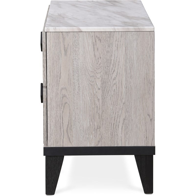 Adore Decor Micah 2 Drawer Nightstand Beige