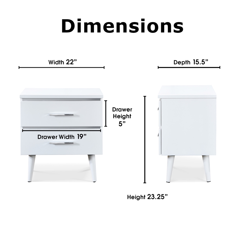 Adore Decor Lennox Side Table White
