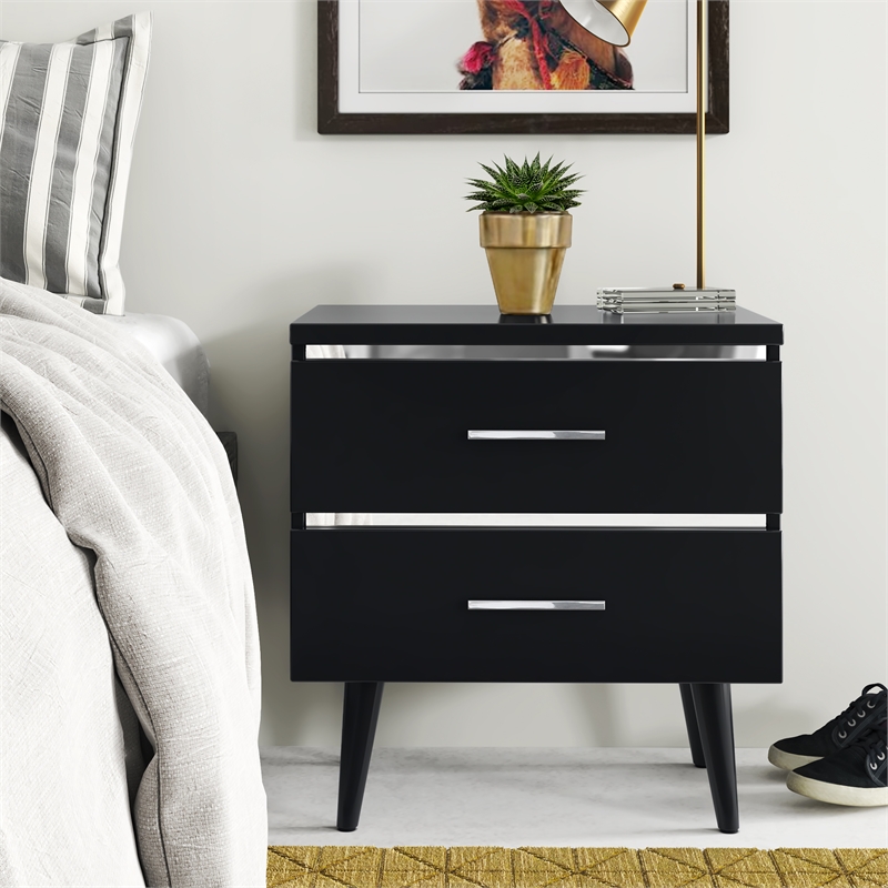 Adore Decor Lennox Side Table Black