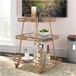 Adore Decor Addison Bar Cart Antique Gold