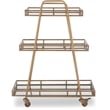 Adore Decor Addison Bar Cart Antique Gold