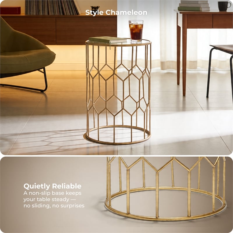 Adore Decor Harper Side Table Gold