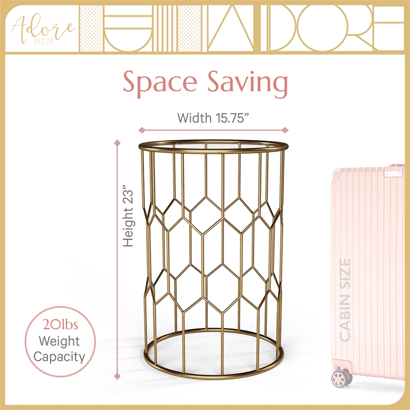 Adore Decor Harper Side Table Gold