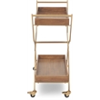 Adore Decor Jolie Kitchen Bar Cart Gold/Brown