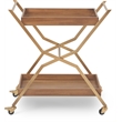 Adore Decor Jolie Kitchen Bar Cart Gold/Brown