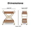 Adore Decor Jolie Kitchen Bar Cart Gold/Brown