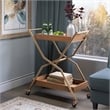 Adore Decor Jolie Kitchen Bar Cart Gold/Brown