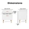Adore Decor Jolie 2 Drawer Side Table White