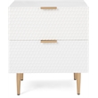 Adore Decor Jolie 2 Drawer Side Table White