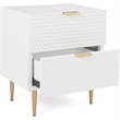 Adore Decor Jolie 2 Drawer Side Table White