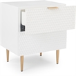 Adore Decor Jolie 2 Drawer Side Table White