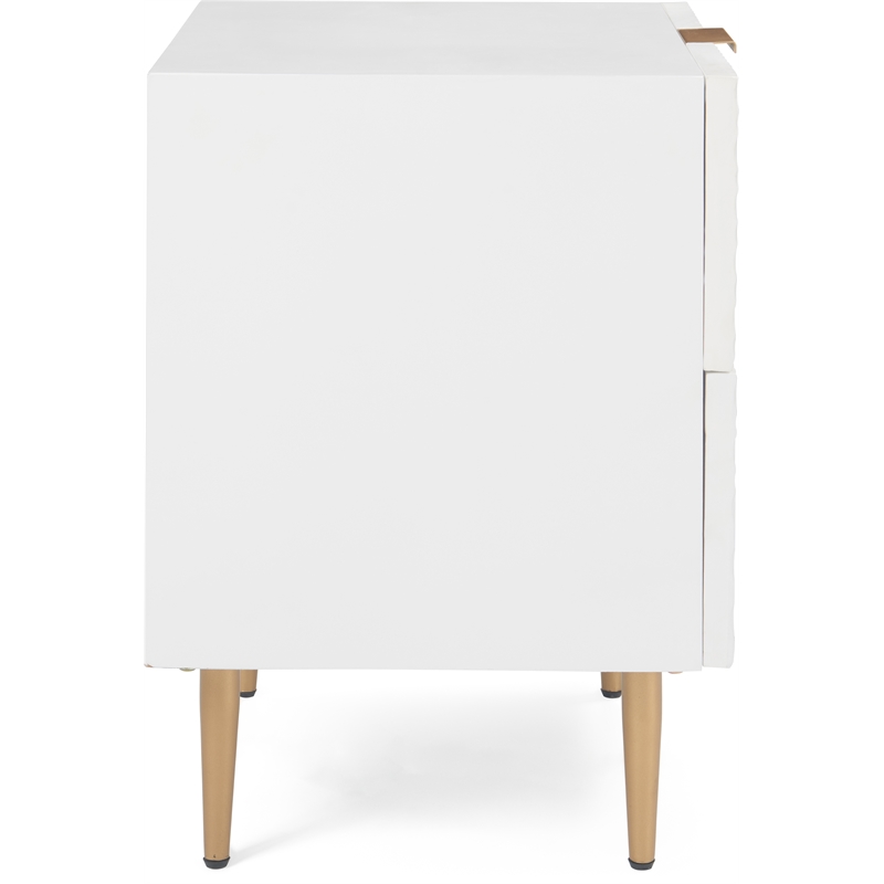 Adore Decor Jolie 2 Drawer Side Table White