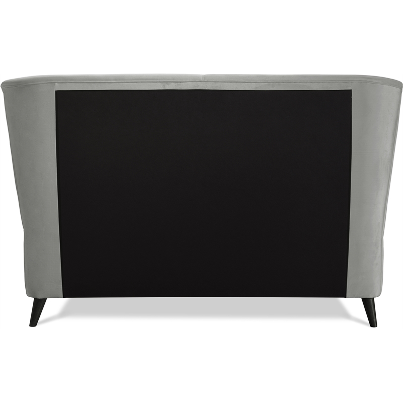 Adore Decor Adele Wingback Upholstered Platform Bed Queen Size Gray