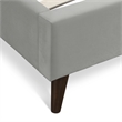 Adore Decor Adele Wingback Upholstered Platform Bed Queen Size Gray