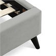 Adore Decor Adele Wingback Upholstered Platform Bed Queen Size Gray