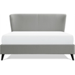 Adore Decor Adele Wingback Upholstered Platform Bed Queen Size Gray