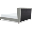 Adore Decor Adele Wingback Upholstered Platform Bed King Size Gray