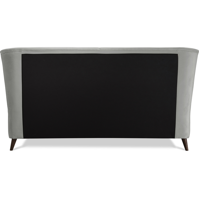 Adore Decor Adele Wingback Upholstered Platform Bed King Size Gray