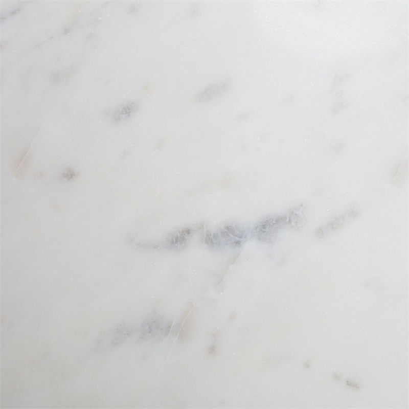 Adore Decor Elliott Marble Side Table White and Gold