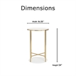 Adore Decor Elliott Marble Side Table White and Gold