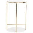Adore Decor Elliott Marble Side Table White and Gold