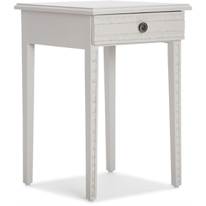 adore decor jules end table nightstand with drawer light gray