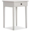 Adore Decor Jules End Table Nightstand with Drawer Light Gray