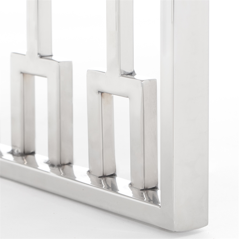 Adore Decor Lennox Contemporary Wood and Silver Metal Bench Dark Walnut Brown