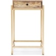 Adore Decor Sidney Modern Living Room Accent Table Beige and Gold