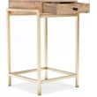 Adore Decor Sidney Modern Living Room Accent Table Beige and Gold