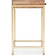 Adore Decor Sidney Modern Living Room Accent Table Beige and Gold