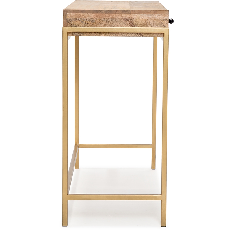Adore Decor Sidney Modern Living Room Console Table Beige/Gold