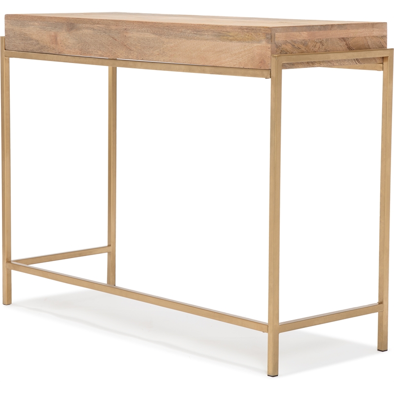 Adore Decor Sidney Modern Living Room Console Table Beige/Gold