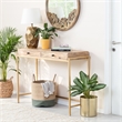 Adore Decor Sidney Modern Living Room Console Table Beige/Gold