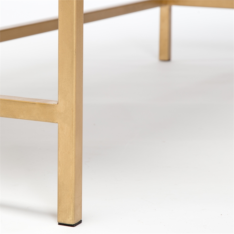 Adore Decor Sidney Modern Living Room Console Table Beige/Gold