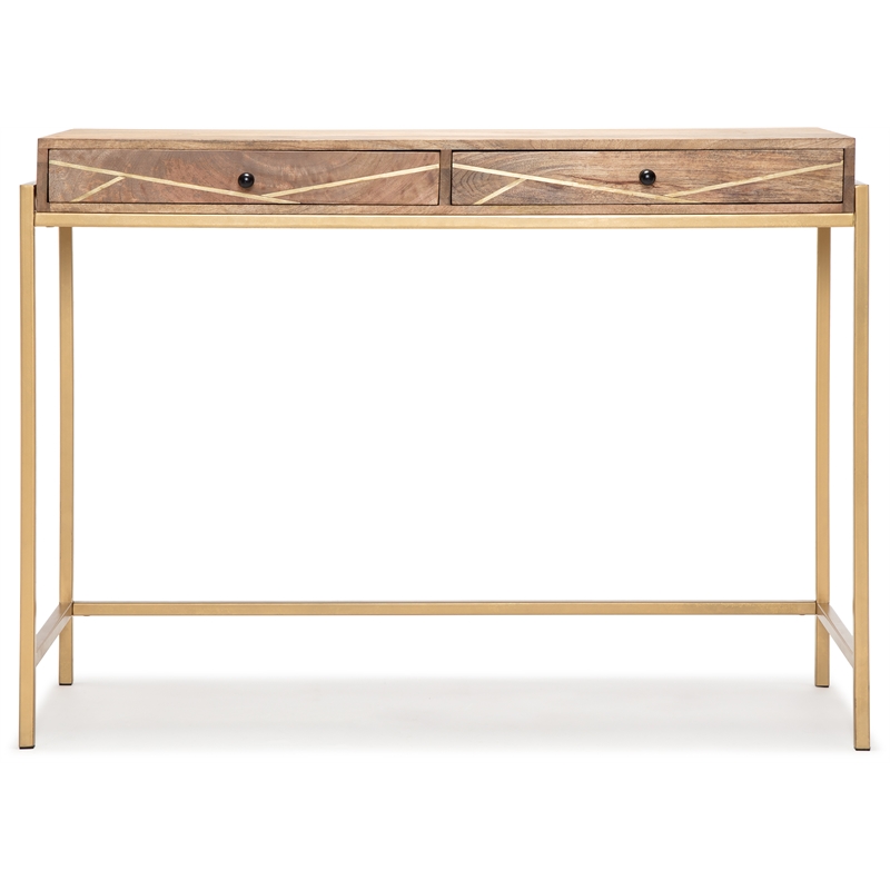 Adore Decor Sidney Modern Living Room Console Table Beige/Gold