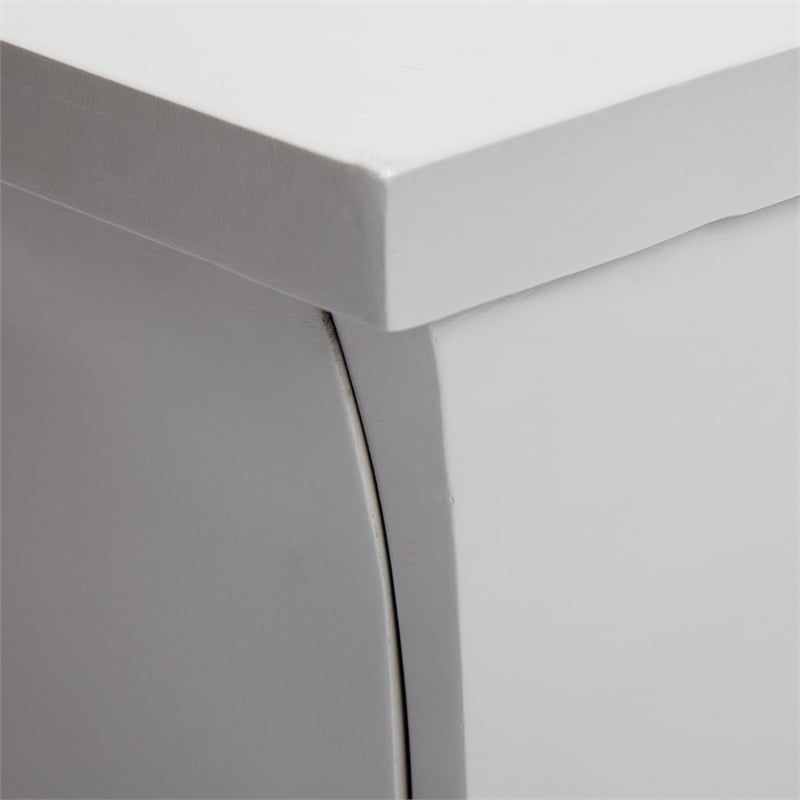 Adore Decor Arlan Side Table with Two Drawers Gray