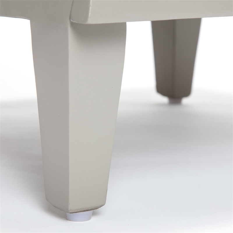Adore Decor Arlan Side Table with Two Drawers Gray