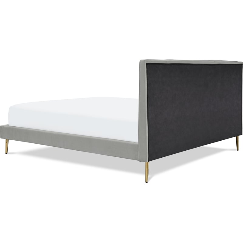 Adore Decor Sidney Upholstered Platform Bed King Size Gray