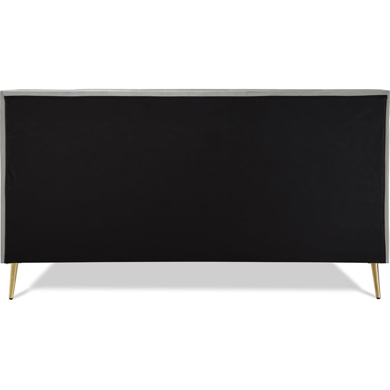 Adore Decor Sidney Upholstered Platform Bed King Size Gray