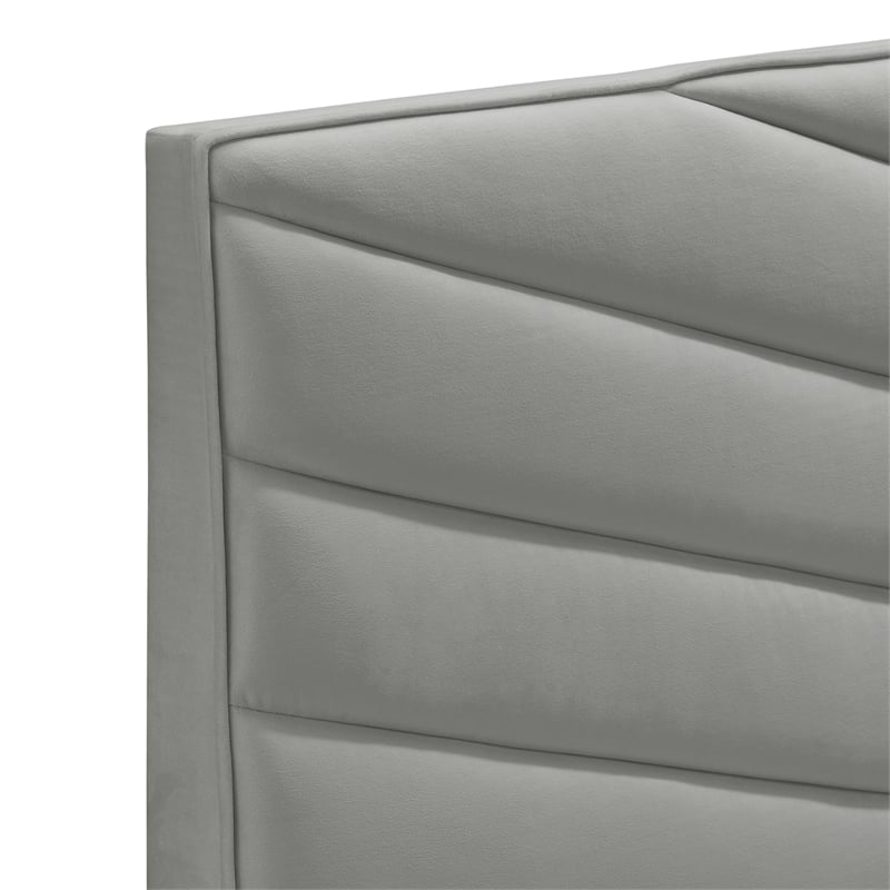Adore Decor Sidney Upholstered Platform Bed King Size Gray