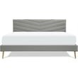 Adore Decor Sidney Upholstered Platform Bed King Size Gray
