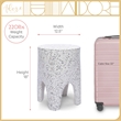 Adore Decor Martini Terrazzo Stool White / Gray