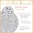 Adore Decor Martini Terrazzo Stool White / Gray